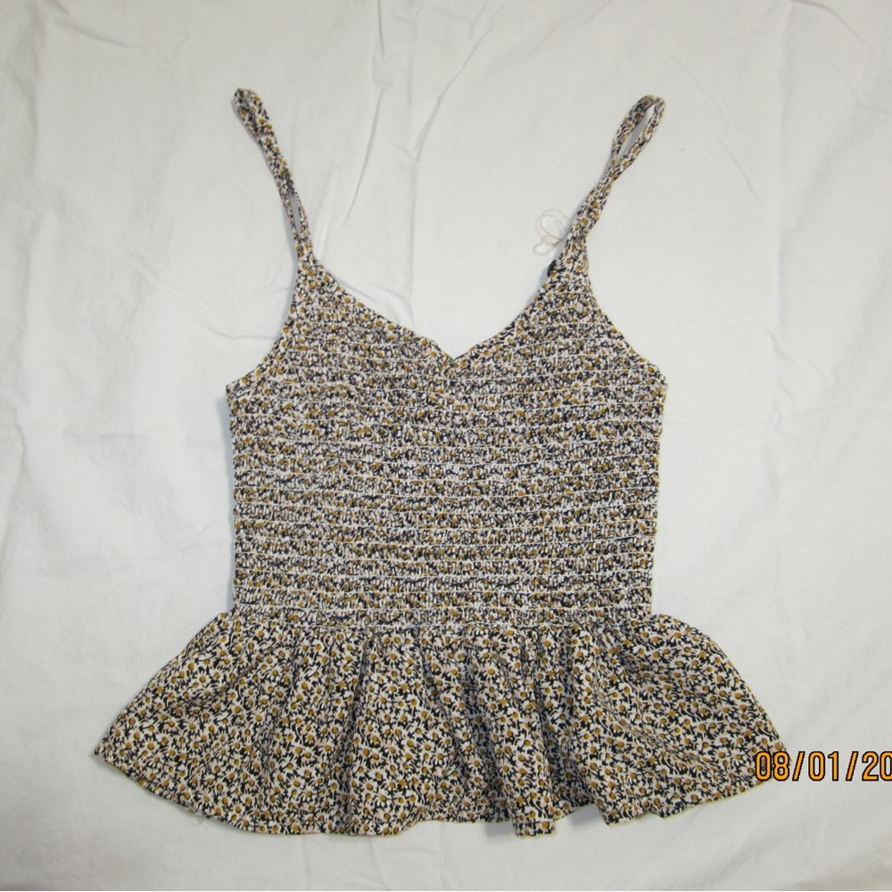 Lily+Main white, blue and yellow tank top from tilly's, size XS!